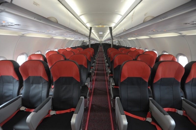 Máy bay Vietjet thường bố trí với 31 hàng ghế ngang và 6 hàng ghế dọc