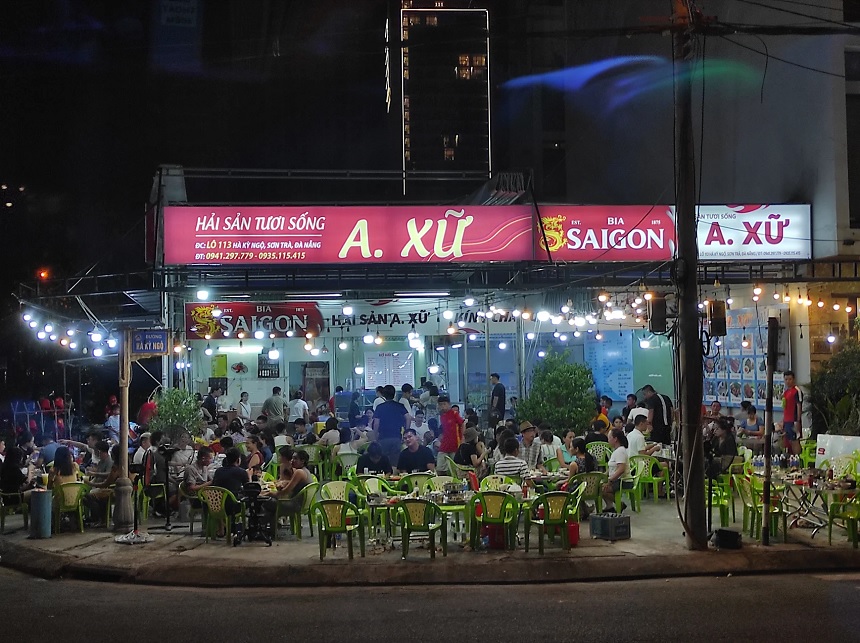 Review hải sản A Xữ Đà Nẵng, menu quán nhậu A Xữ và giá cả.