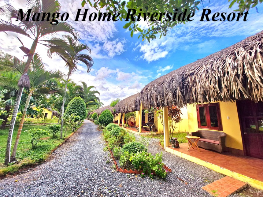 Review Mango Home Riverside Resort Bến Tre, giá phòng, dịch vụ.